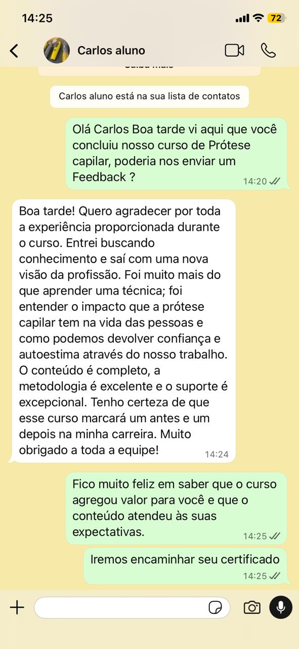 Depoimento do aluno Carlos